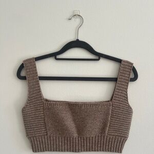 House of CB Brown Knit Tank Top